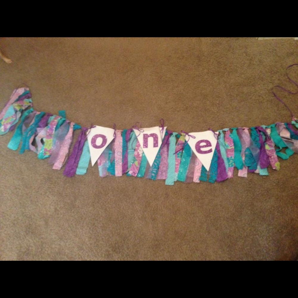 One birthday banner
